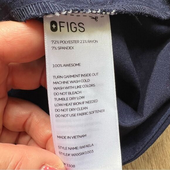 Figs Rafaela Oversized Mandarin Collar Short Sleeve Scrub Top Size XXL - Picture 13 of 16